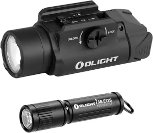 OLIGHT PL-3R Valkyrie Rechargeable Tactical Light Bundle with i3E EOS PMMA TIR Lens AAA EDC Flashlight Keychain