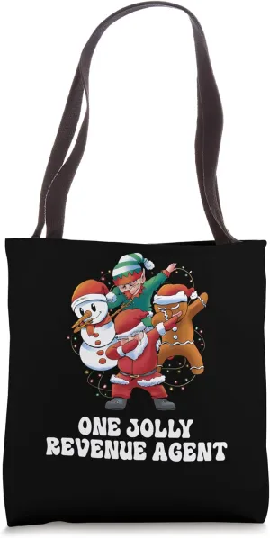 One Jolly Revenue Agent Dabbing Santa Christmas Tote Bag