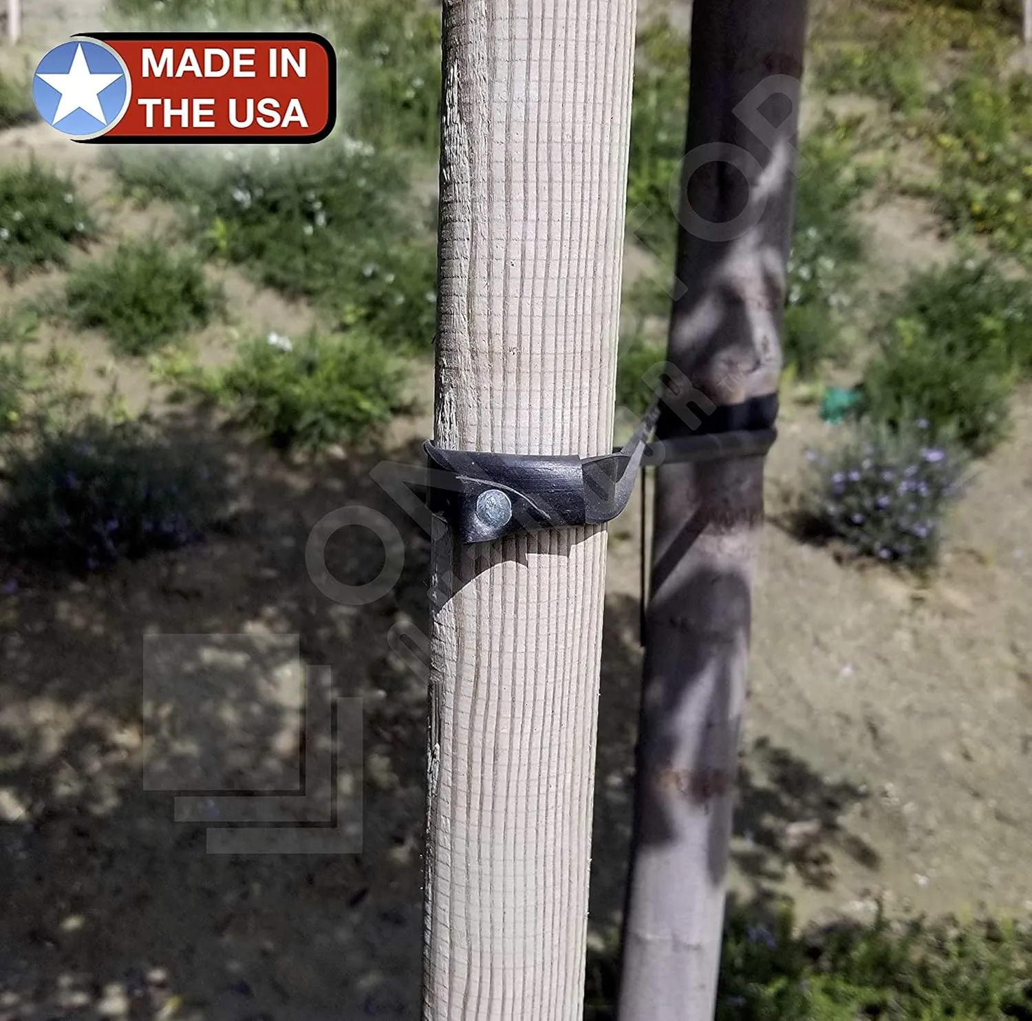 One Stop Outdoor USA Made - Universal Tree Ties 32" - Professional Gardener Style Self Locking Straps Includes Nail (10)
