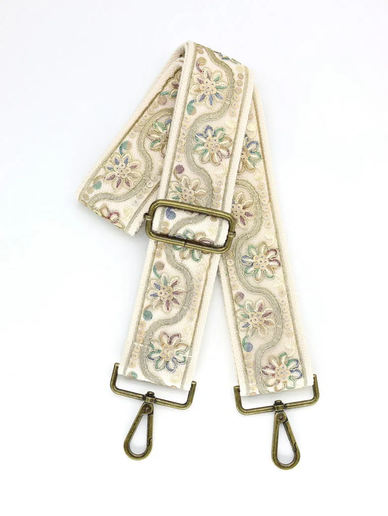 Organza Crossbody Bag Strap|Beige Back