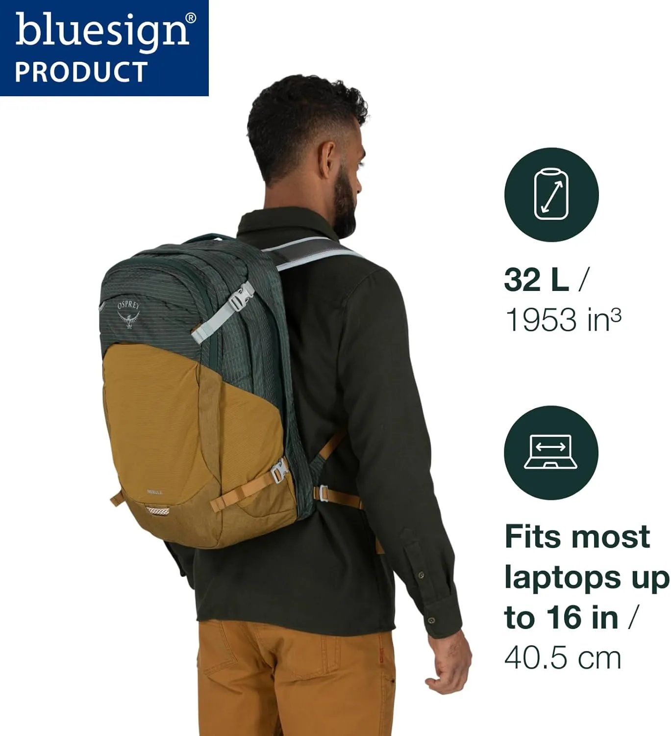 Osprey Nebula Commuter Backpack, Atlas Blue/Heather