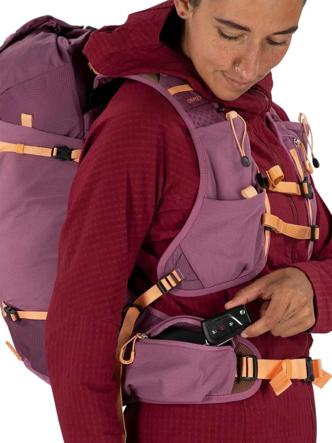 Osprey Tempest Velocity 20L Women's Hiking Backpack, Pashmina/Melon, WM/L