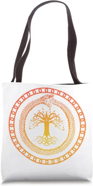 Ouroboros Tree Life Cycle Renewal Symbol Art Tote Bag