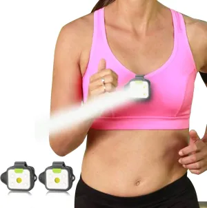 Outdoor Night Running Lights, 2Pack LED Running Lights for Runners with Rechargeable Battery for Camping, Hiking, Running, Jogging, Outdoor Adventure