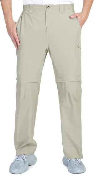 Outdoor Ventures Mens Hiking Pants Lightweight Quick Dry Convertible Pants, Stretch Zip-Off Cargo Pants for Travel Fishing