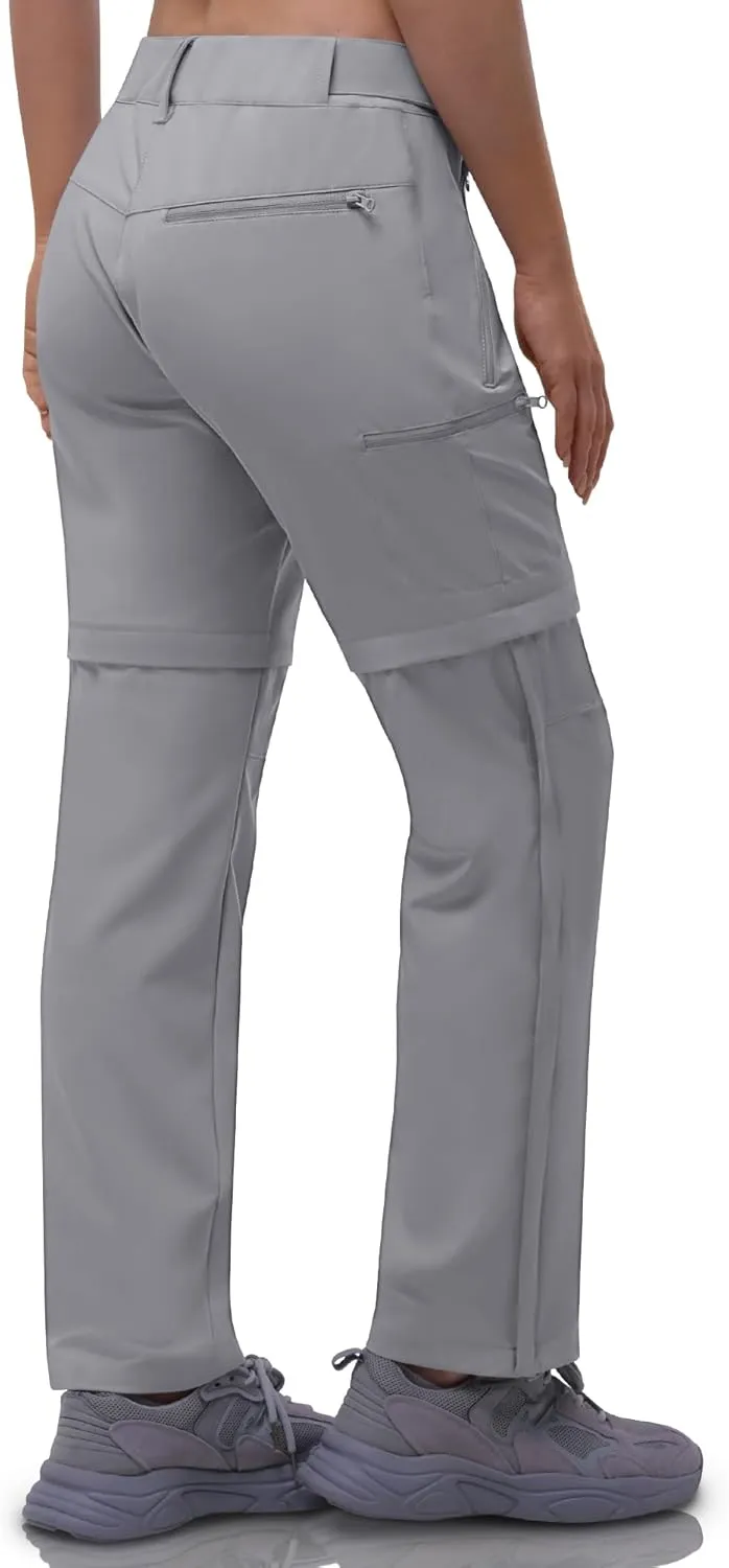 Outdoor Ventures Women's Convertible Pants, Quick Dry Hiking Zip-Off Pants, Stretch Lightweight Cargo Pants
