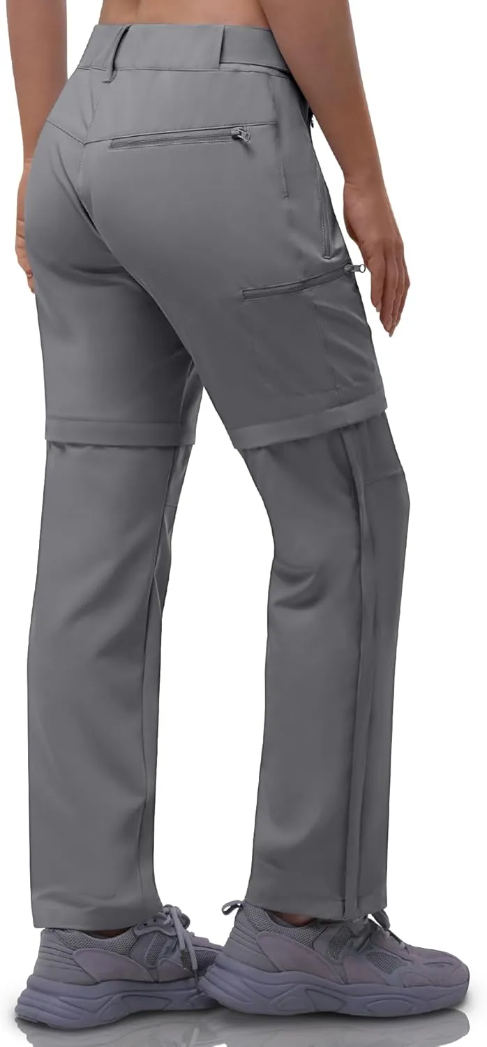 Outdoor Ventures Women's Convertible Pants, Quick Dry Hiking Zip-Off Pants, Stretch Lightweight Cargo Pants