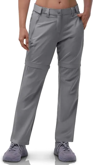 Outdoor Ventures Women's Convertible Pants, Quick Dry Hiking Zip-Off Pants, Stretch Lightweight Cargo Pants