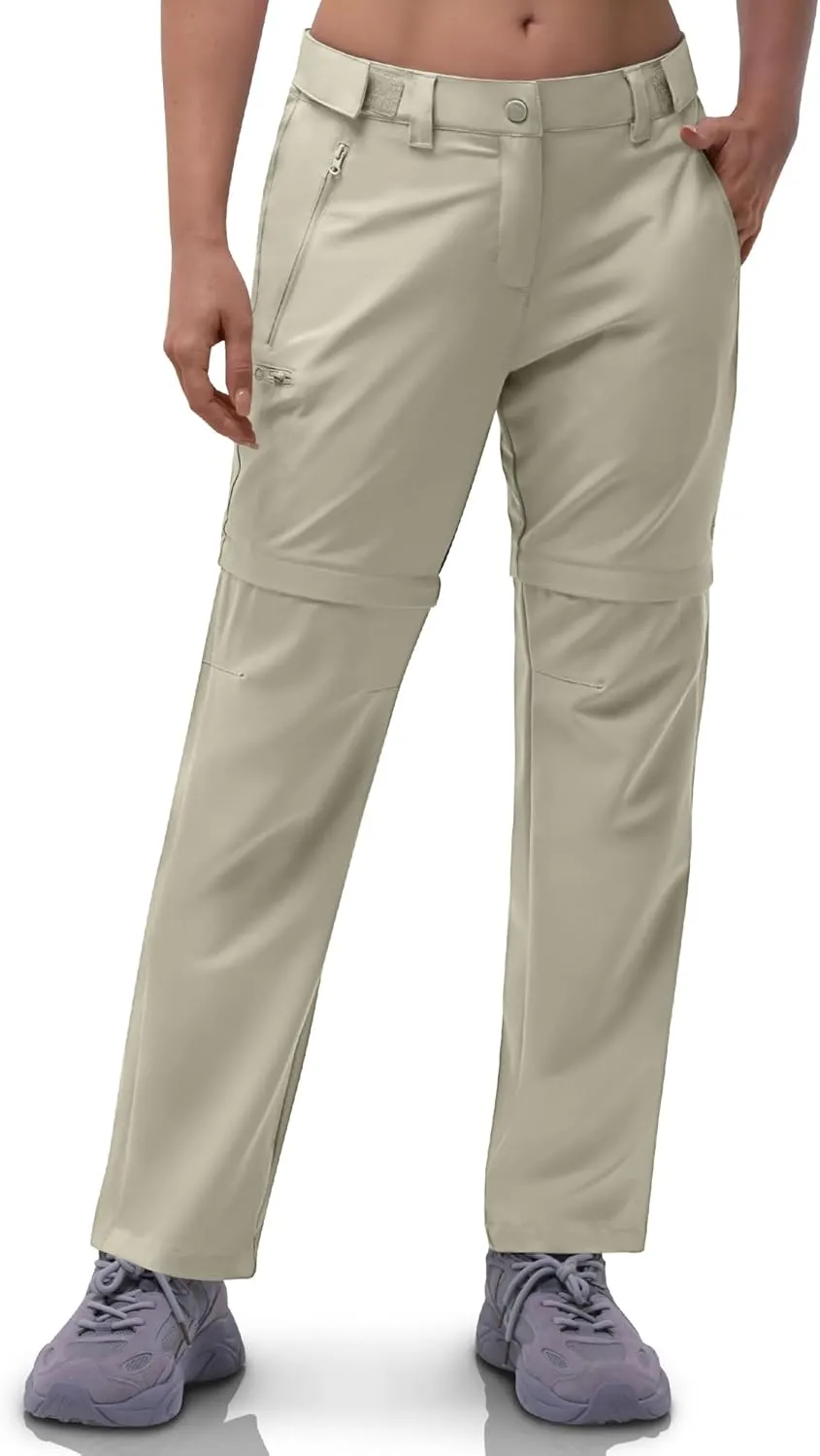 Outdoor Ventures Women's Convertible Pants, Quick Dry Hiking Zip-Off Pants, Stretch Lightweight Cargo Pants
