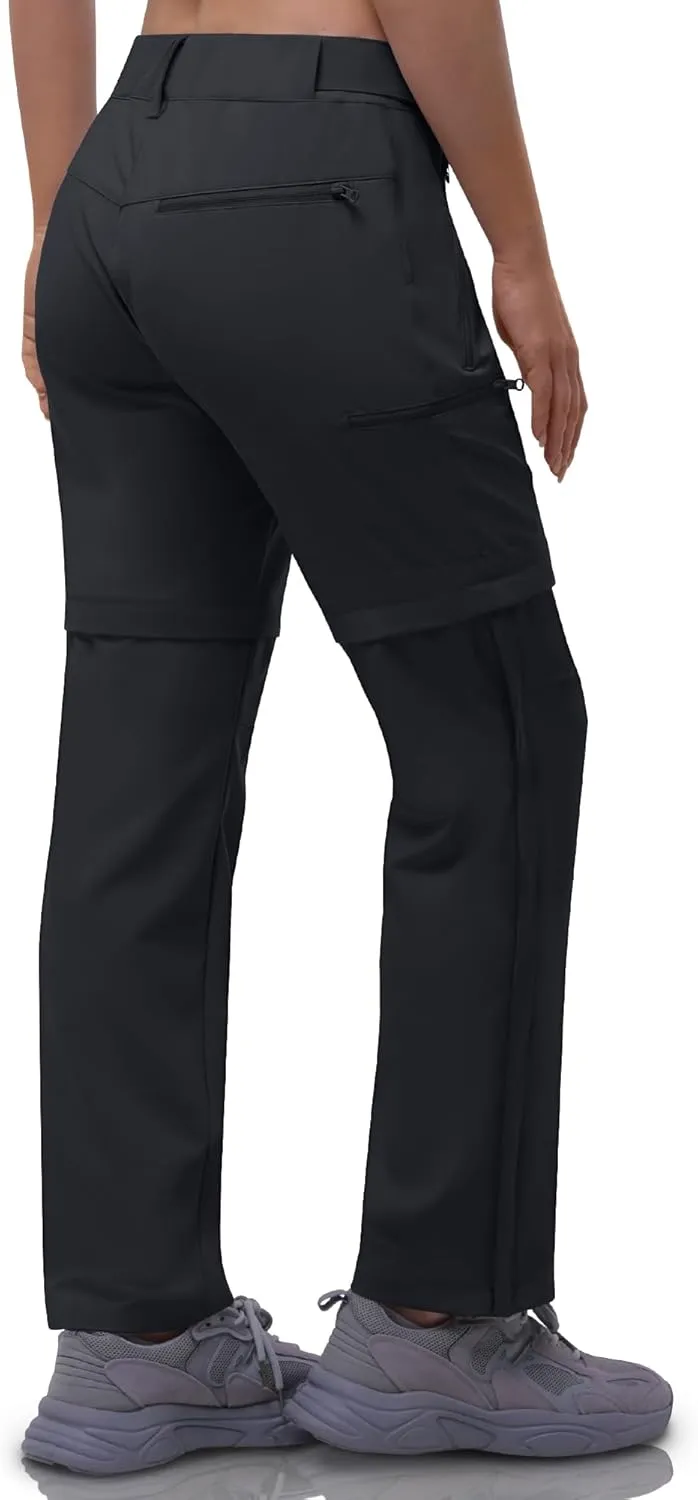 Outdoor Ventures Women's Convertible Pants, Quick Dry Hiking Zip-Off Pants, Stretch Lightweight Cargo Pants