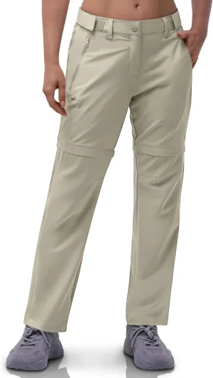 Outdoor Ventures Women's Convertible Pants, Quick Dry Hiking Zip-Off Pants, Stretch Lightweight Cargo Pants