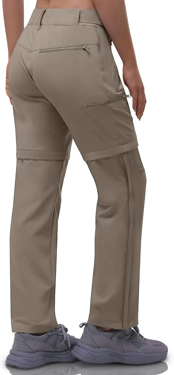 Outdoor Ventures Women's Convertible Pants, Quick Dry Hiking Zip-Off Pants, Stretch Lightweight Cargo Pants