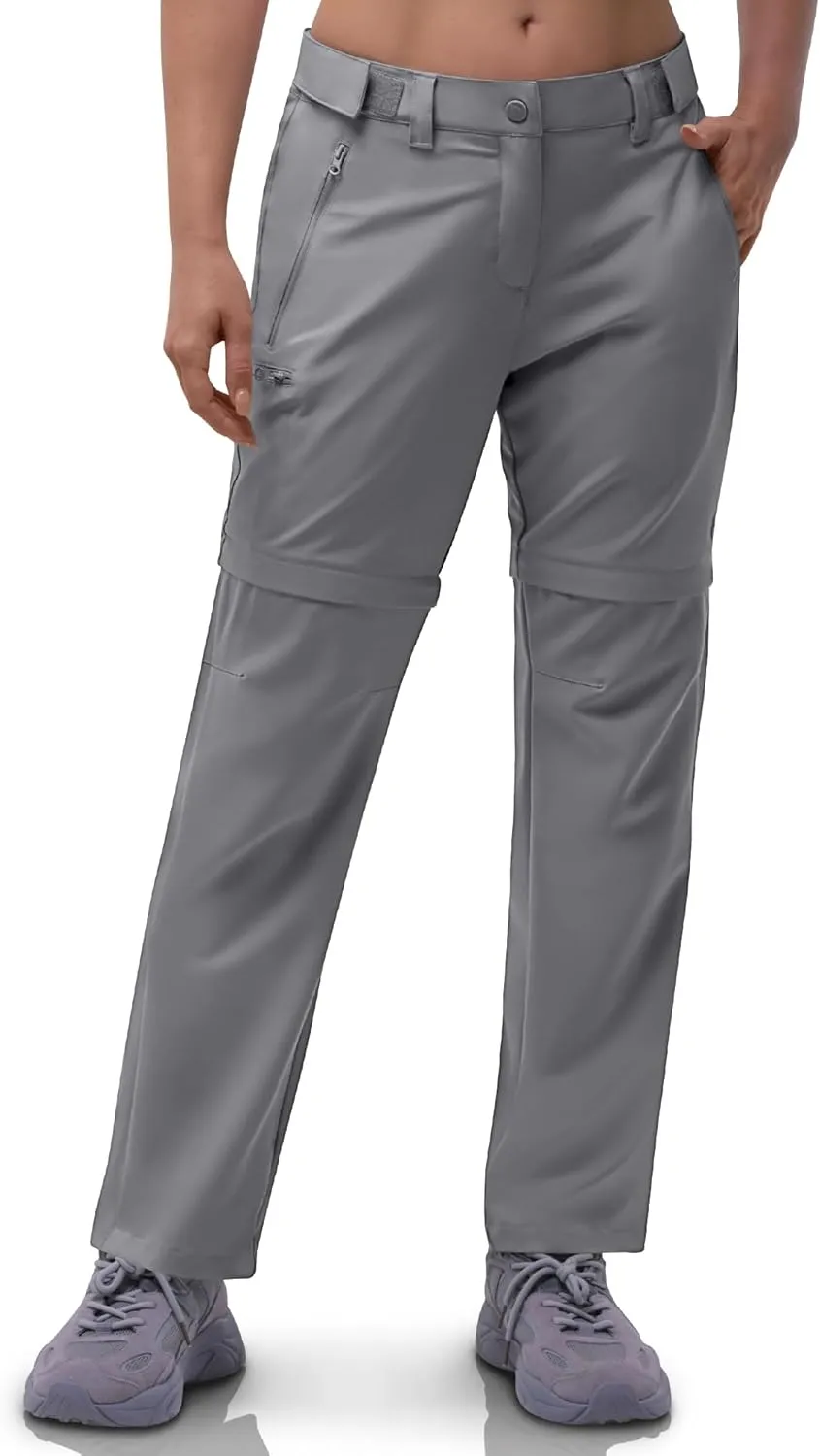Outdoor Ventures Women's Convertible Pants, Quick Dry Hiking Zip-Off Pants, Stretch Lightweight Cargo Pants