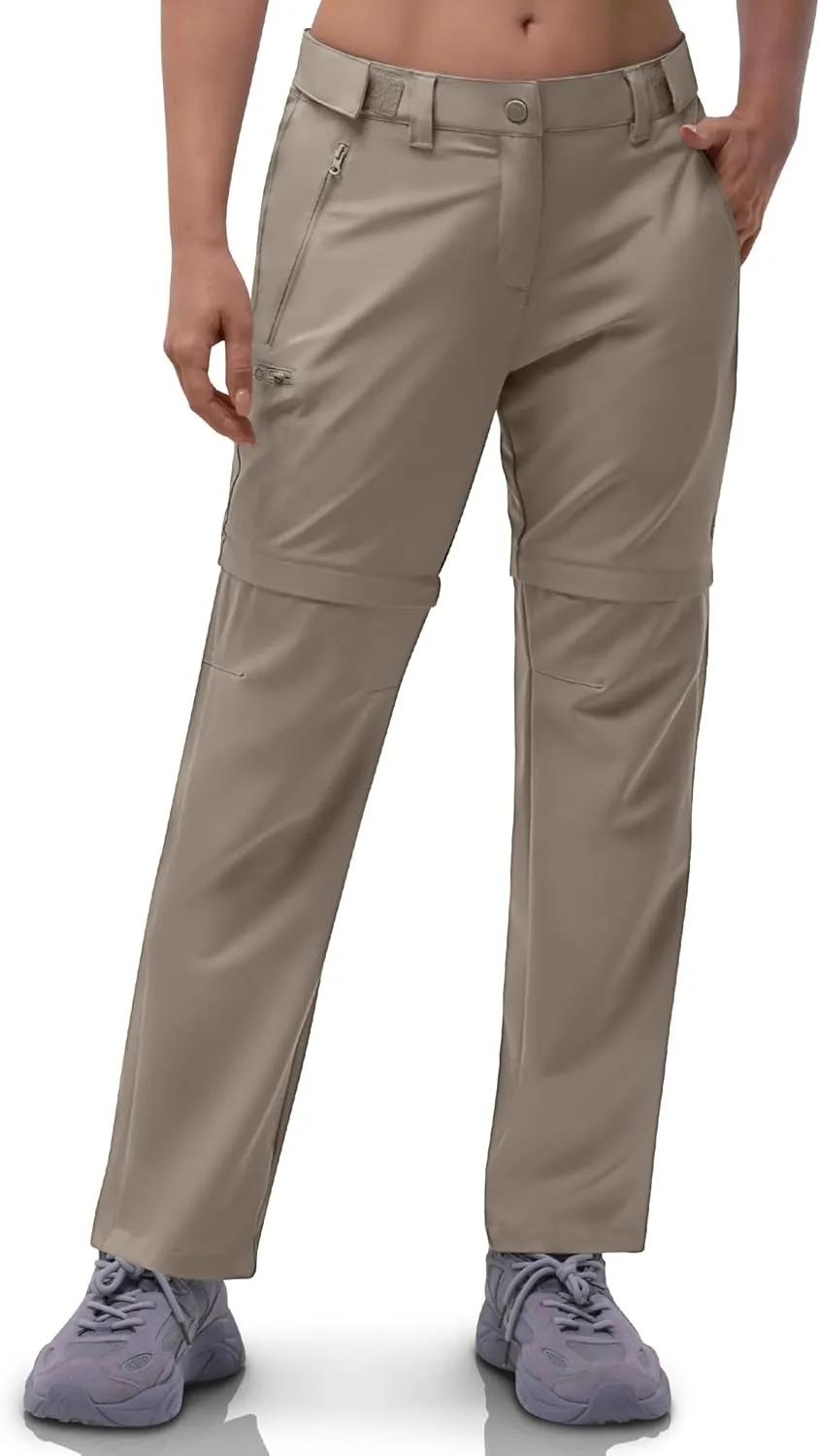 Outdoor Ventures Women's Convertible Pants, Quick Dry Hiking Zip-Off Pants, Stretch Lightweight Cargo Pants