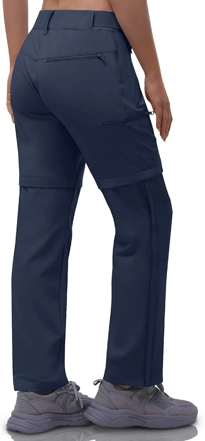 Outdoor Ventures Women's Convertible Pants, Quick Dry Hiking Zip-Off Pants, Stretch Lightweight Cargo Pants