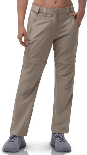 Outdoor Ventures Women's Convertible Pants, Quick Dry Hiking Zip-Off Pants, Stretch Lightweight Cargo Pants