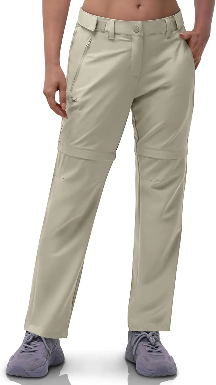 Outdoor Ventures Women's Convertible Pants, Quick Dry Hiking Zip-Off Pants, Stretch Lightweight Cargo Pants
