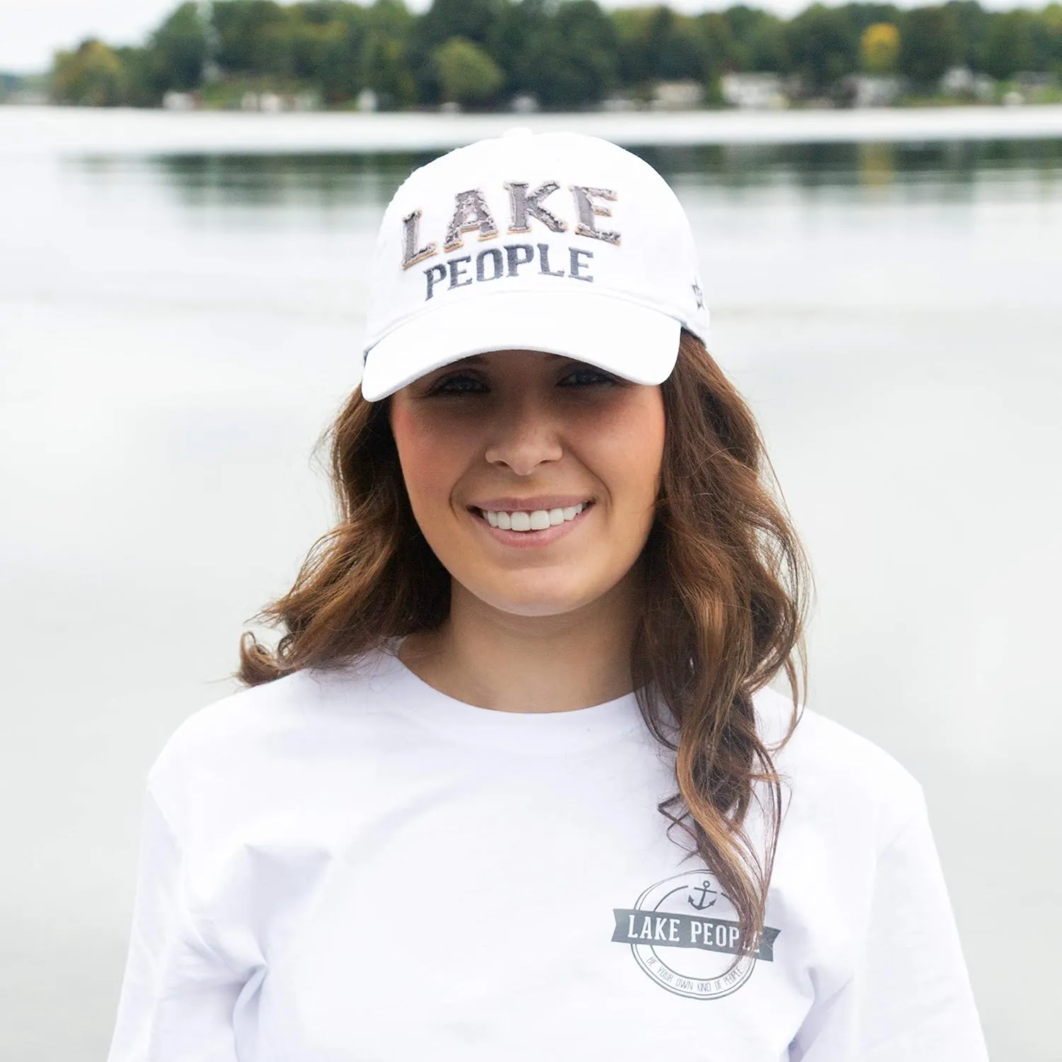 Pavilion Gift Company Lake People Adjustable Strap Cap