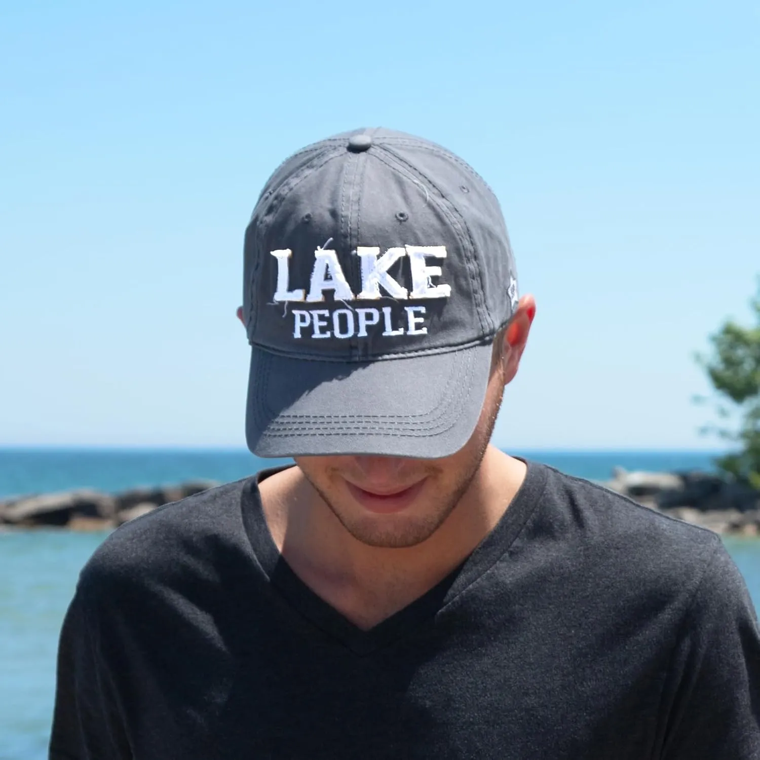 Pavilion Gift Company Lake People Adjustable Strap Cap