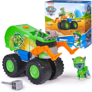 Paw Patrol: Rescue Wheels Rocky’s Recycle Truck, Toy Truck with Projectile Launcher and Collectible Action Figure, Kids Toys for Boys & Girls Ages 3 