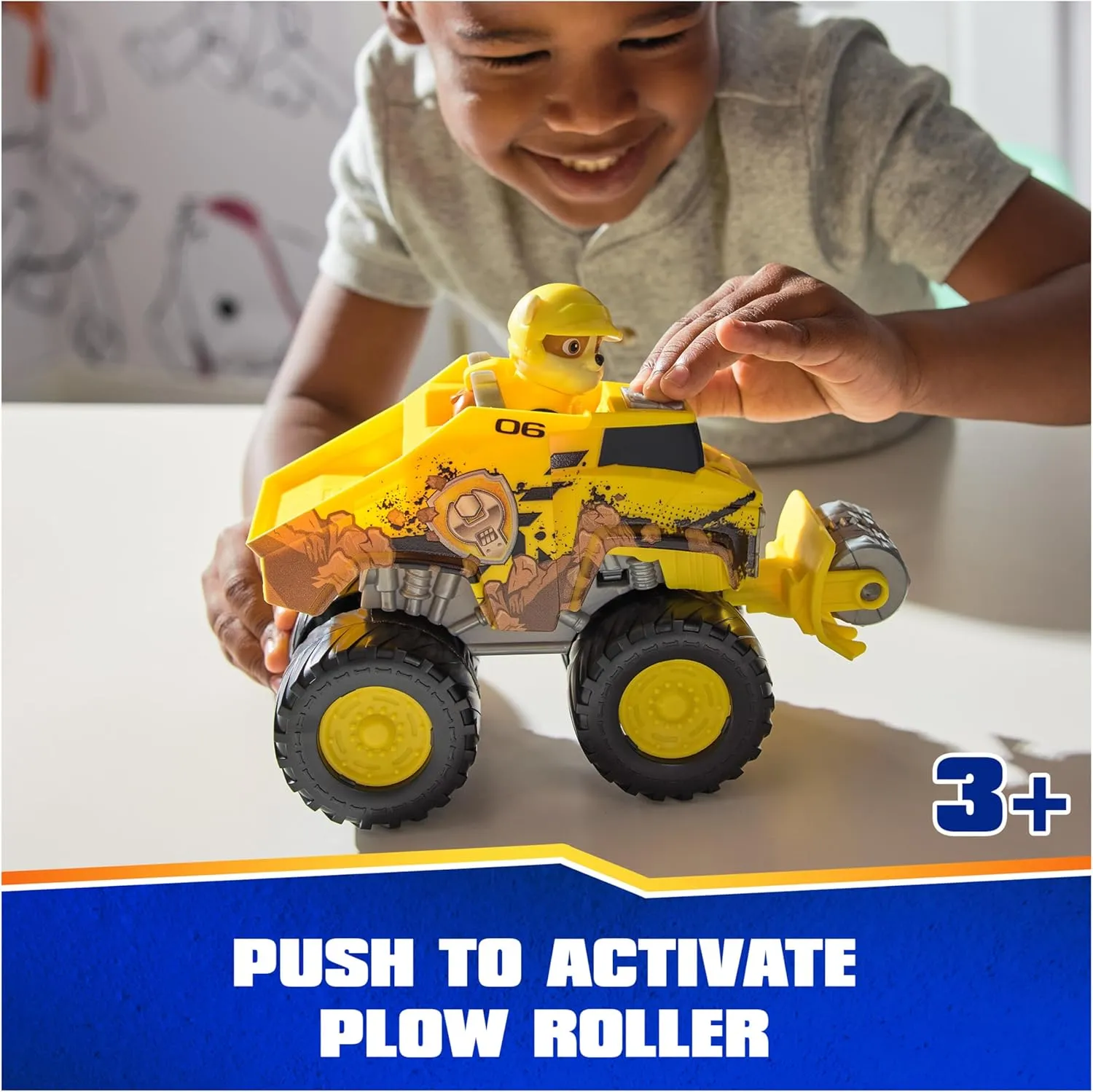 Paw Patrol: Rescue Wheels Rubble’s Bulldozer, Toy Truck with Vehicle Transformation and Collectible Action Figure, Kids Toys for Boys & Girls Ages 3 