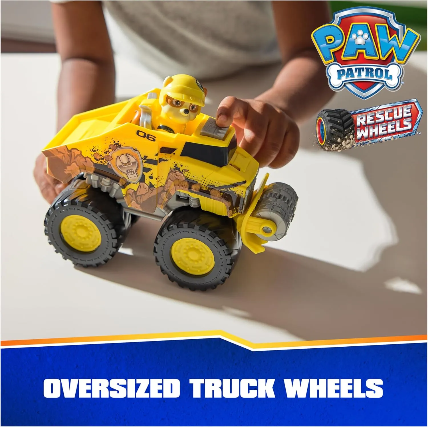 Paw Patrol: Rescue Wheels Rubble’s Bulldozer, Toy Truck with Vehicle Transformation and Collectible Action Figure, Kids Toys for Boys & Girls Ages 3 