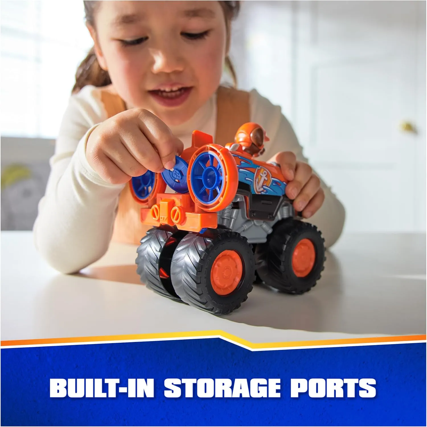 Paw Patrol: Rescue Wheels Zuma’s Hovercraft, Toy Truck with Projectile Launcher and Collectible Action Figure, Kids Toys for Boys & Girls Ages 3 