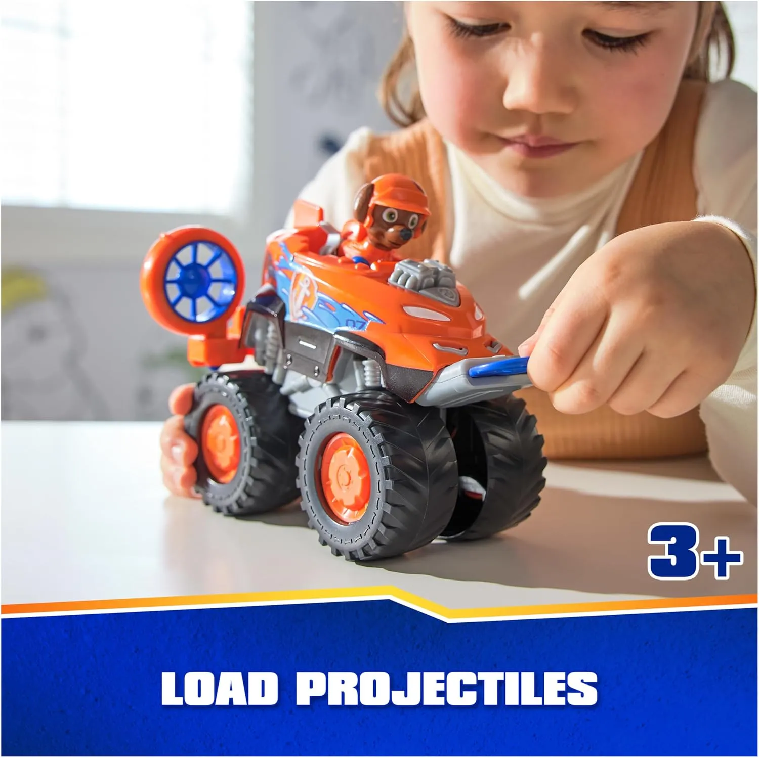 Paw Patrol: Rescue Wheels Zuma’s Hovercraft, Toy Truck with Projectile Launcher and Collectible Action Figure, Kids Toys for Boys & Girls Ages 3 