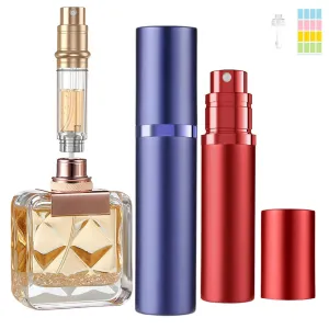 Perfume Atomizer 5ml Refillable Travel Perfume Bottle Empty Fragrance Spray for Women and men (Purple and Red)