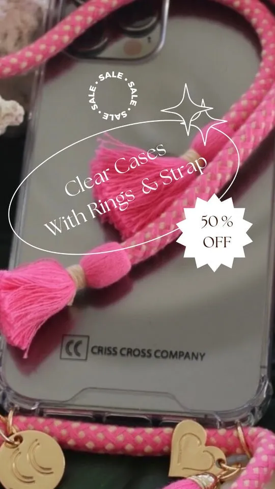 Phone Case with attached Cotton Strap