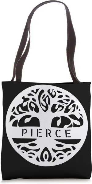 Pierce Personalized Irish Name Celtic Tree Of Life Tote Bag