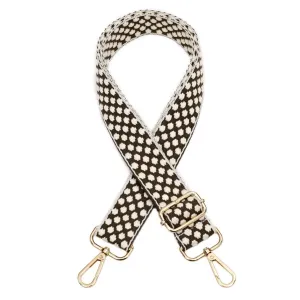 Polka Dot Adjustable Bag Strap-Black
