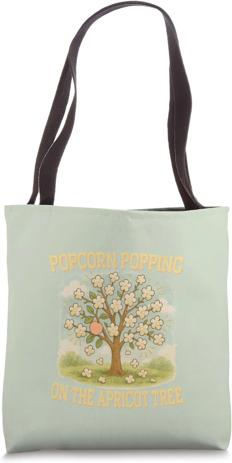 Popcorn Popping on the Apricot Tree Tote Bag