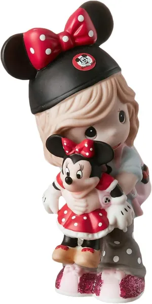 Precious Moments Disney Showcase 191063 - Sentimental Minnie Mouse Enthusiast Figurine, Collectible Porcelain Keepsake