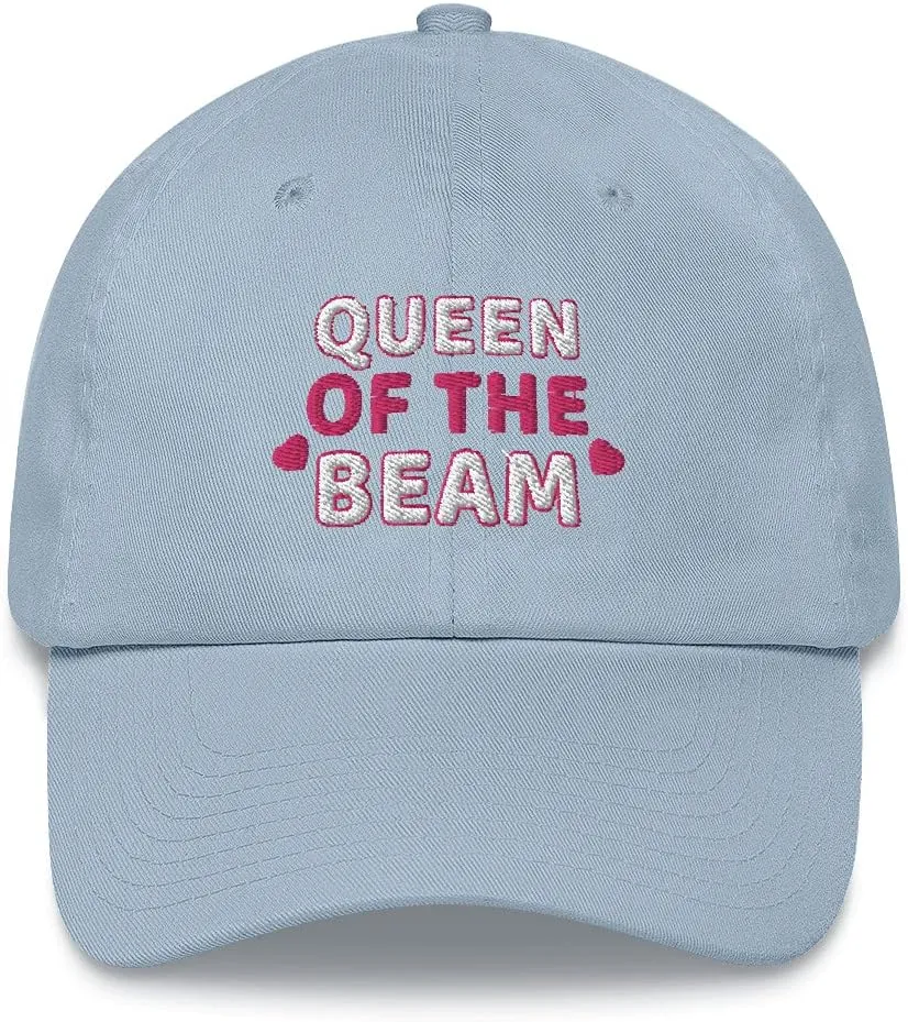 Queen of The Beam Gymnastics Gymnast Embroidered Dad Hat Adjustable Cotton Cap