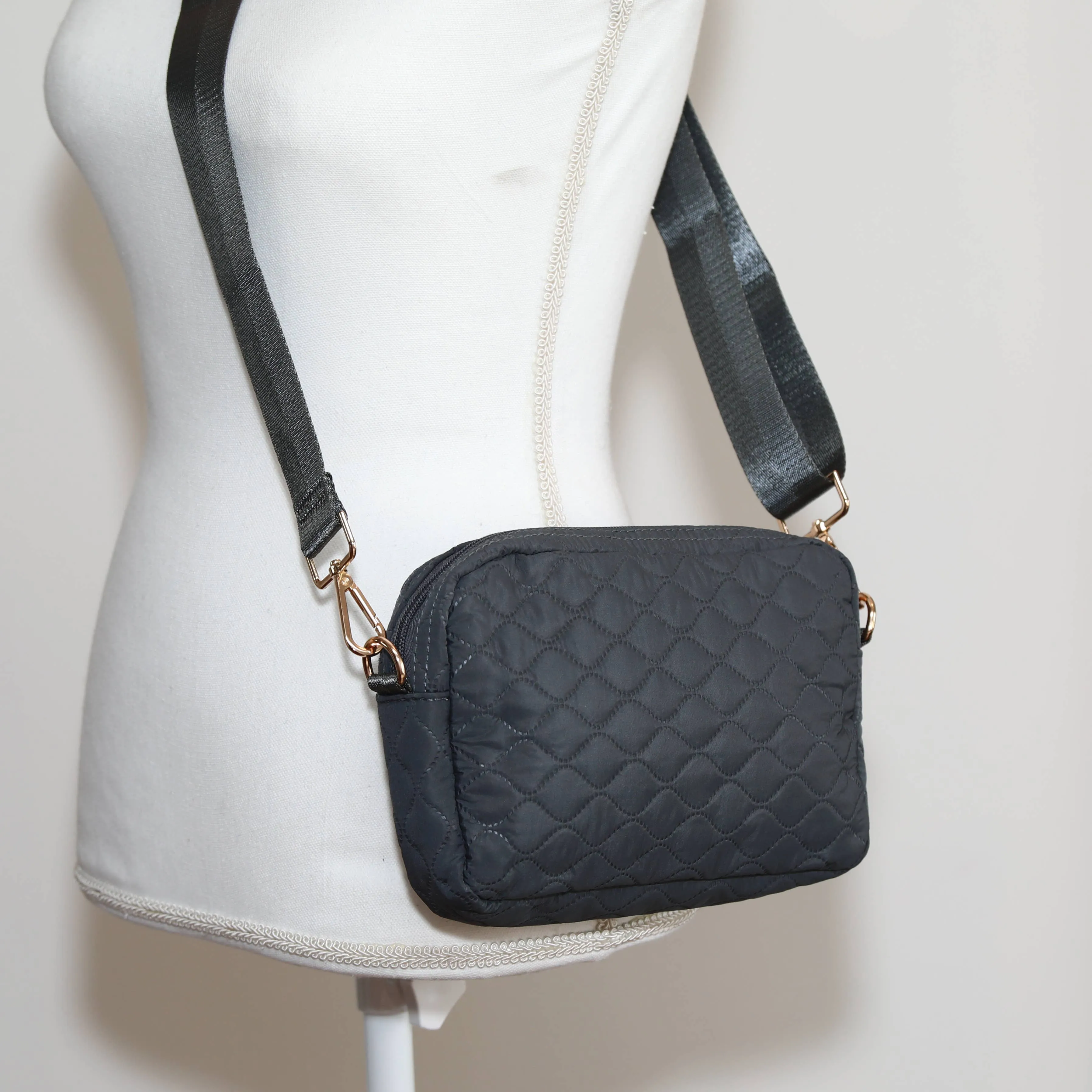 Quilted Crossbody - Black