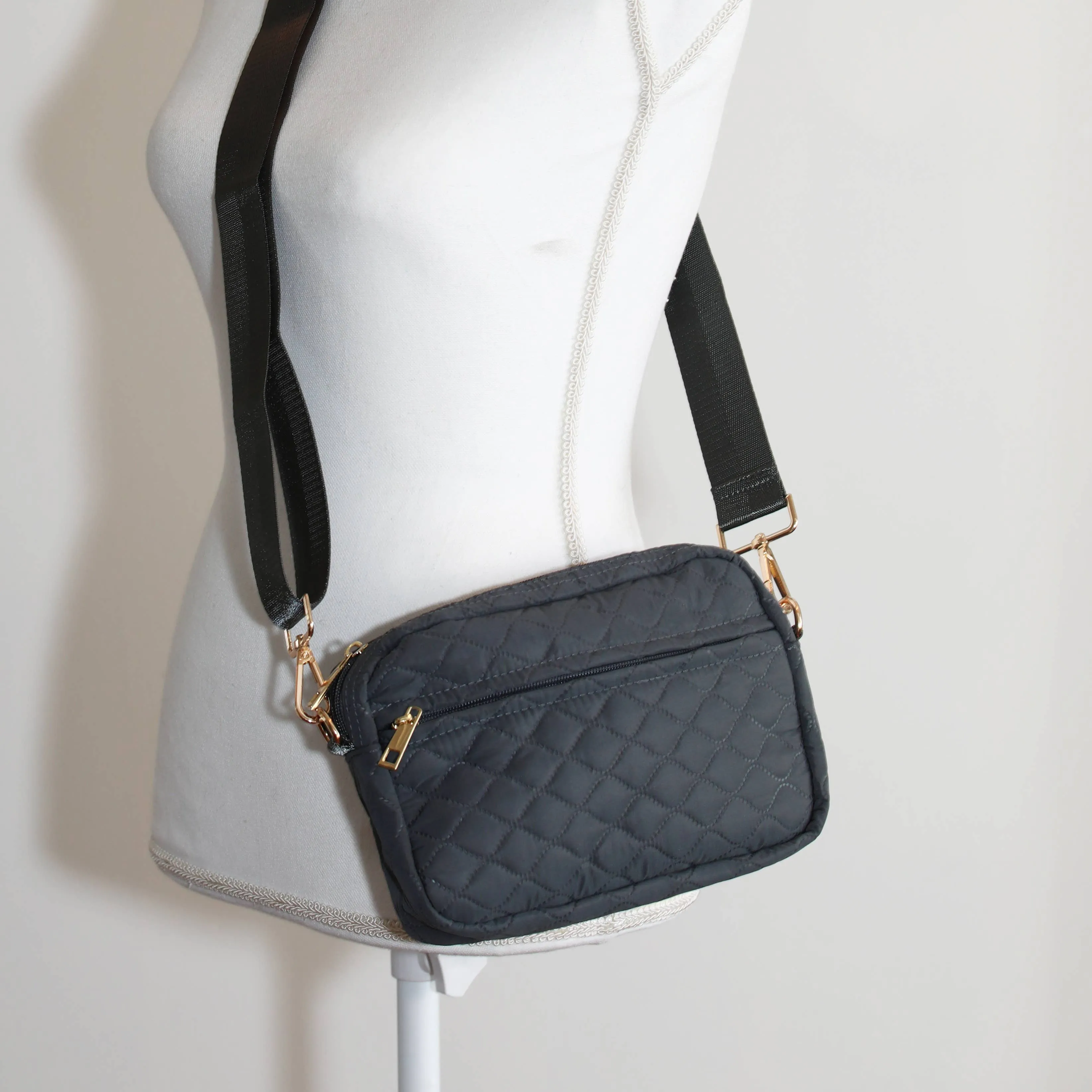 Quilted Crossbody - Black