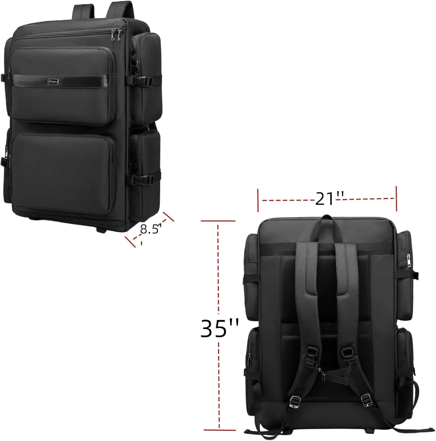 Rabjen DJ Backpack for Club Gigs, DJ Mixer Case Compatible with Pioneer DDJ-REV7, Pioneer DDJ-RX, Denon DJ SC LIVE 4, Novation Launchkey 49 and More Equipment