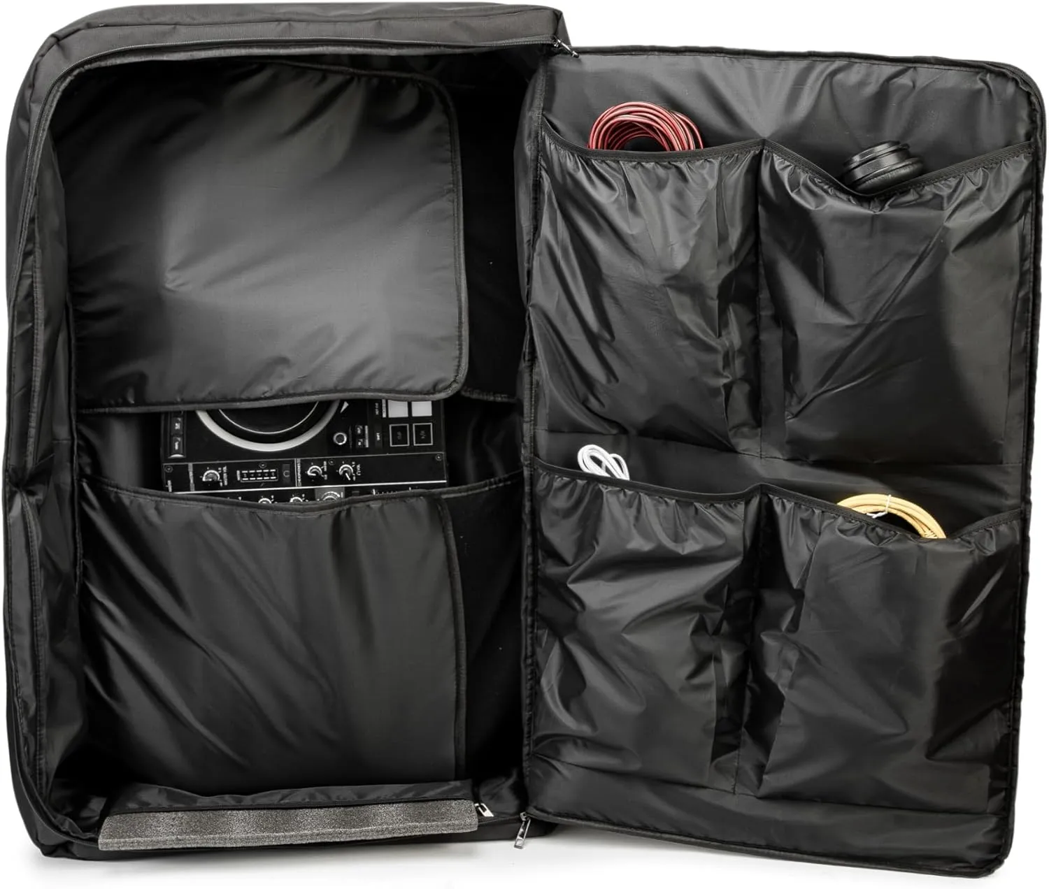 Rabjen DJ Backpack for Club Gigs, DJ Mixer Case Compatible with Pioneer DDJ-SR2, Pioneer DDJ-FLX6-GT, RANE ONE, and More Equipment