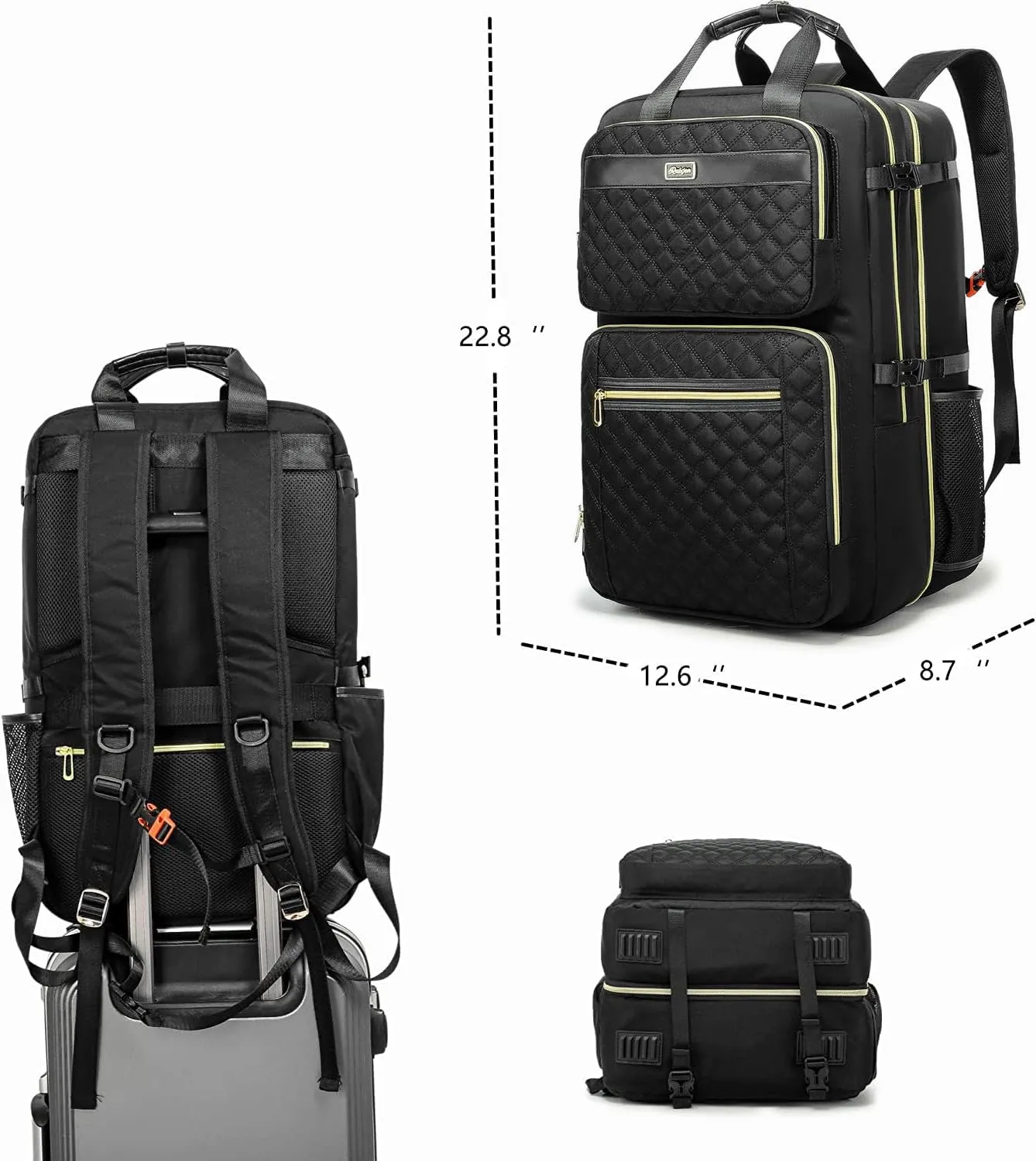 Rabjen DJ Backpack for Club Gigs, DJ Mixer Case Compatible with Pioneer DJ DDJ-REV1, DJ Controller, Novation Launchkey 37 Key Keyboard and More Equipment