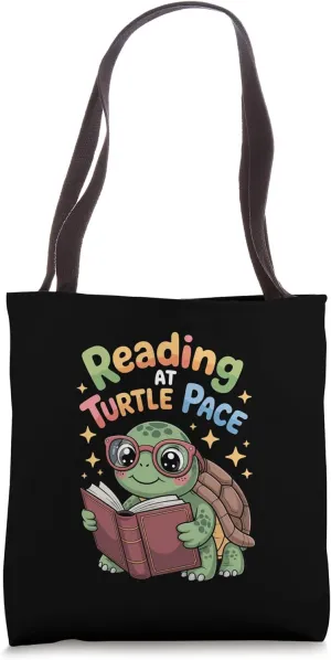 Reading at Turtle Pace Tote Bag