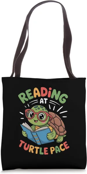 Reading at Turtle Pace Tote Bag