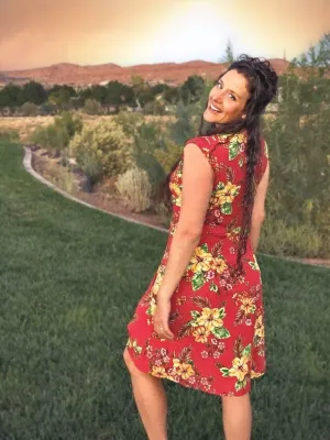 Red Hibiscus EVERYDAY Dress