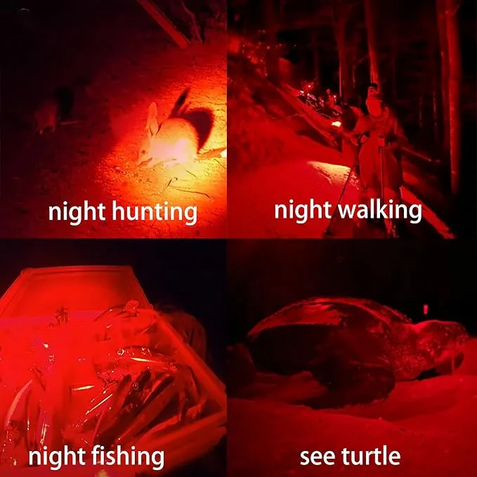 Red Light Flashlight, Single Mode Mini LED Flashlight for Astronomy, Aviation, Outdoor Activities, Night Observation