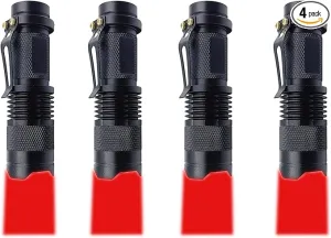 Red Light Flashlight, Single Mode Mini LED Flashlight for Astronomy, Aviation, Outdoor Activities, Night Observation