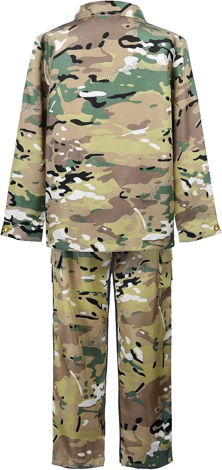 ReliBeauty Soldier Costume Army Camouflage Uniform