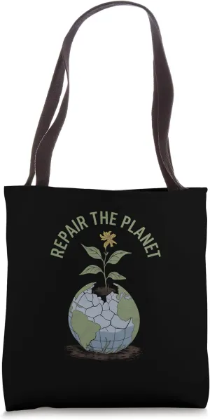 Repair the Planet Nature Lover Earth Day Tote Bag