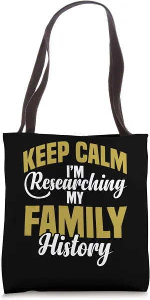 Research Anchestry Ancestor Family Tree History Genealogy Tote Bag