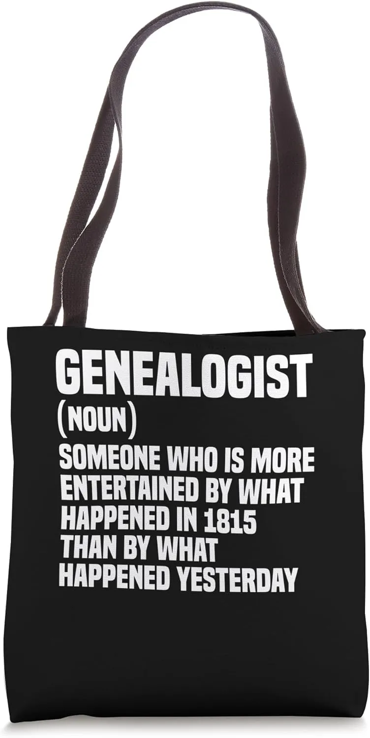 Research Anchestry Ancestor Historian Family Tree Genealogy Tote Bag