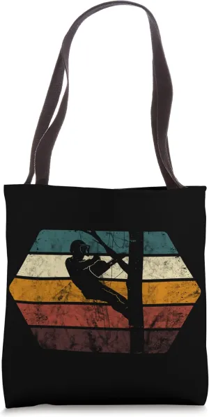 Retro Arborist Chainsaw Outdoorsman Logger Lumberjack Tote Bag